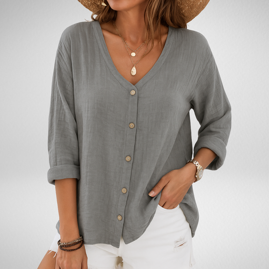 Éloise |  The Effortless Linen Button-Up