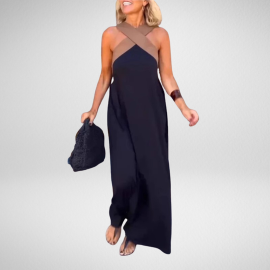 Amélie | Elegant Cross‑Over Midi Dress