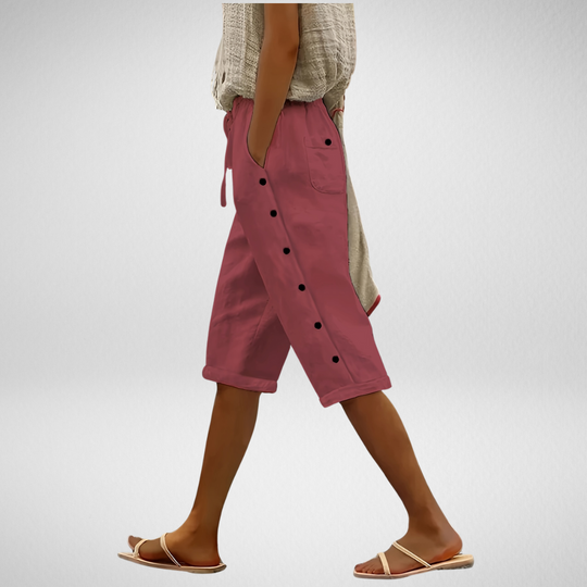 Bianca – Button-Side Summer Bermuda for Women