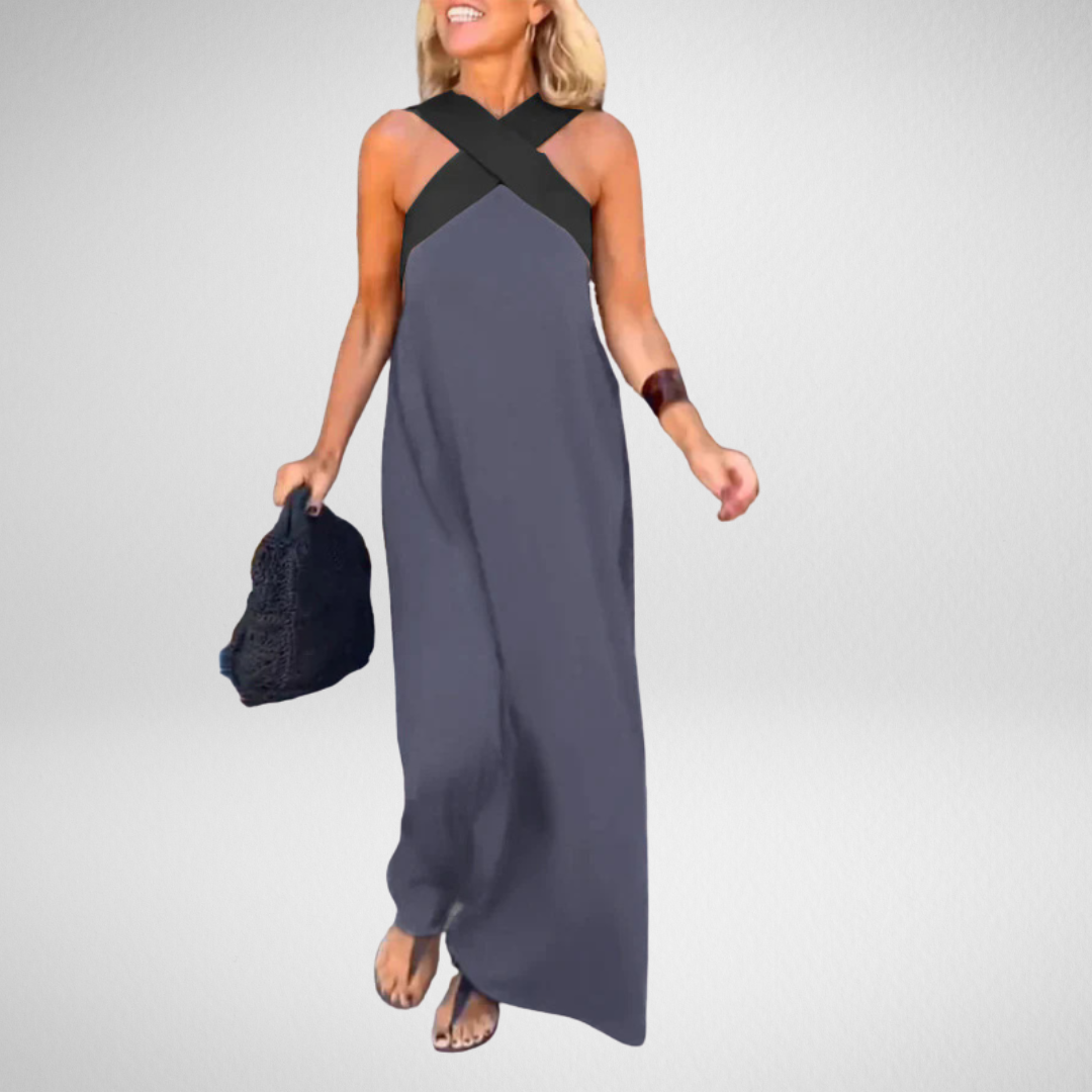 Amélie | Elegant Cross‑Over Midi Dress