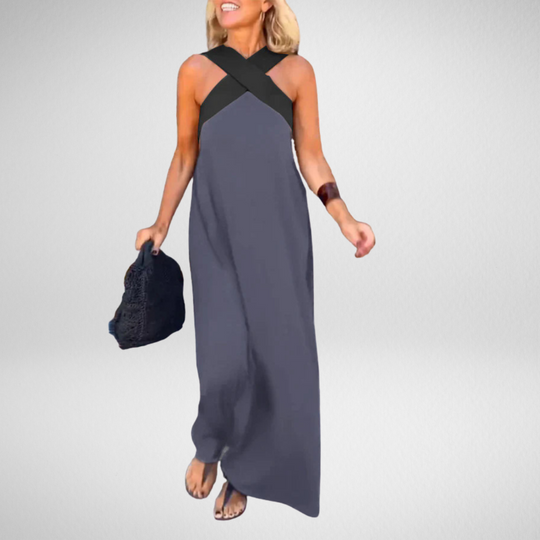 Amélie | Elegant Cross‑Over Midi Dress