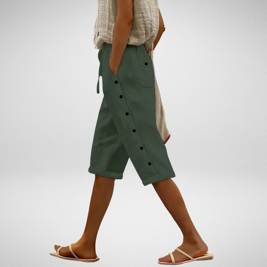 Bianca – Button-Side Summer Bermuda for Women