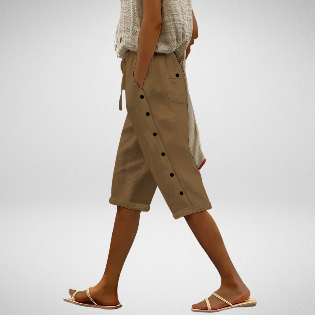 Bianca – Button-Side Summer Bermuda for Women