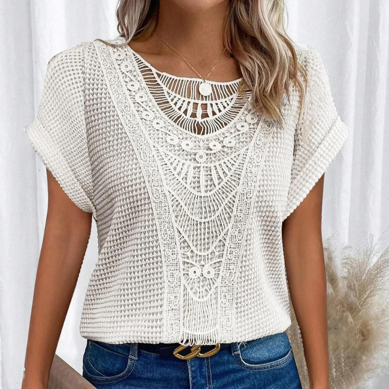 Arisbeth – Chic Crochet Knit Top for Women