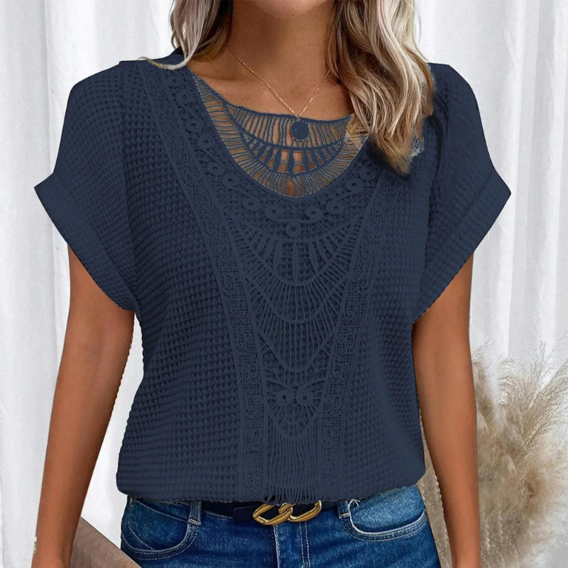 Arisbeth – Chic Crochet Knit Top for Women