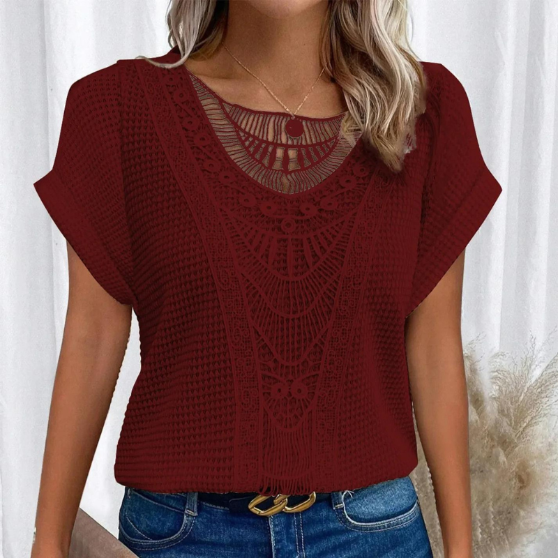 Arisbeth – Chic Crochet Knit Top for Women