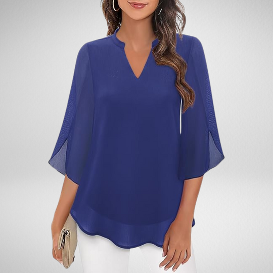 Calina – Flowing Chiffon Blouse for Women