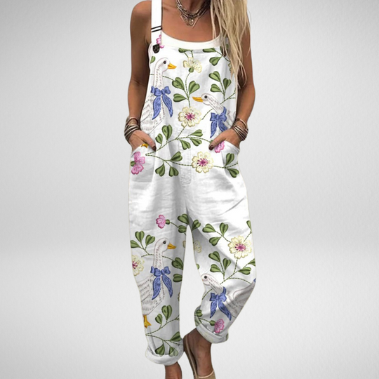 Ylona – Whimsical Print Jumpsuit for Women