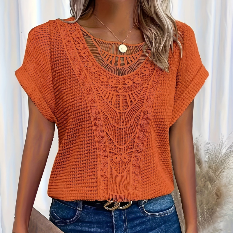 Arisbeth – Chic Crochet Knit Top for Women