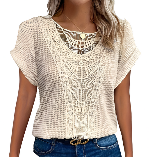 Arisbeth – Chic Crochet Knit Top for Women