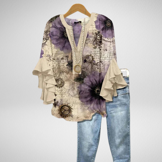 Adelina |  Elegant Raglan Blouse