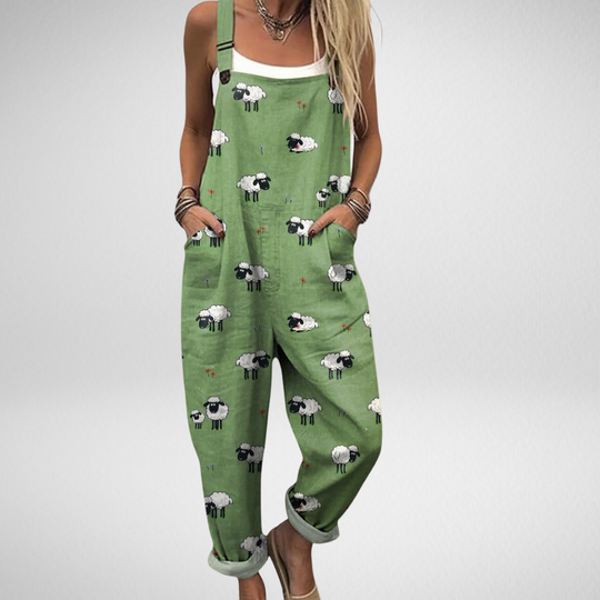 Ylona – Whimsical Print Jumpsuit for Women