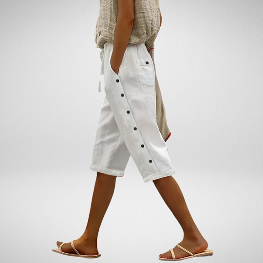 Bianca – Button-Side Summer Bermuda for Women