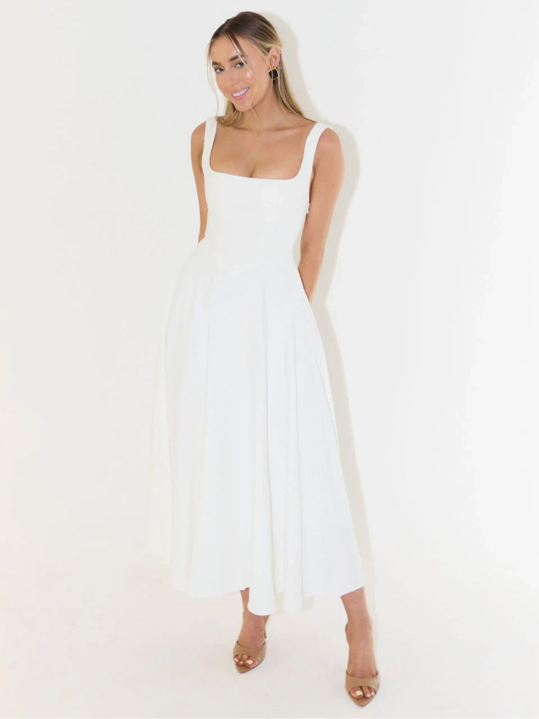 Maggie – Sleeveless Midi Sundress for Women