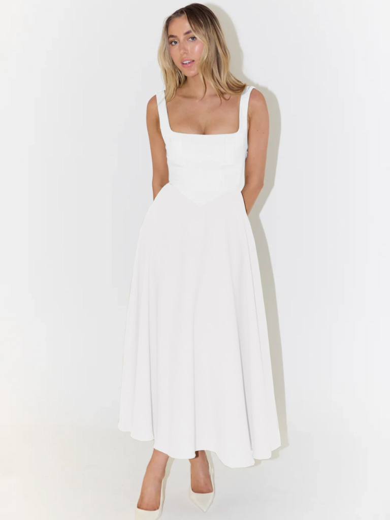 Maggie – Sleeveless Midi Sundress for Women