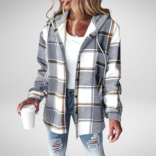Sigrid – Plaid Hooded Flannel Jacket for Women