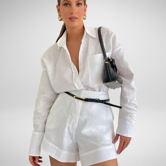 Mirelle | Soft-Tailored Casual Shirt & Shorts Set