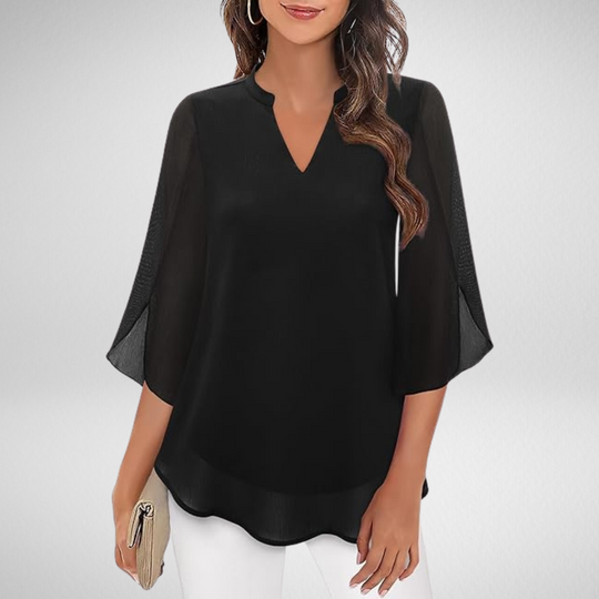 Calina – Flowing Chiffon Blouse for Women