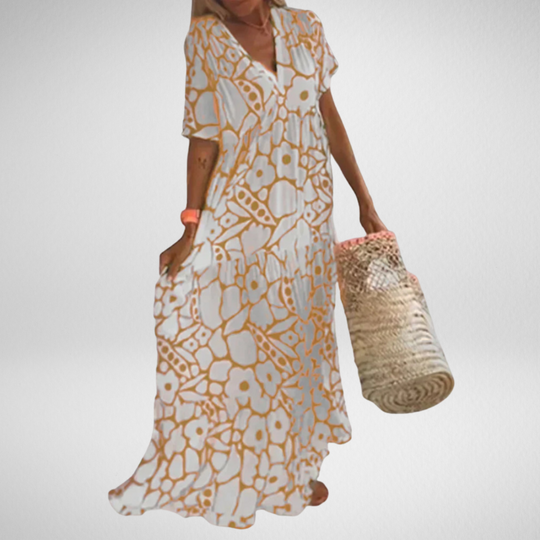 Evangeline | Timeless Linen-Cotton Midi Dress