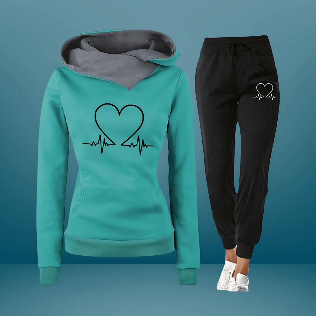 Dolce – Heartbeat Hoodie & Jogger Set for Women