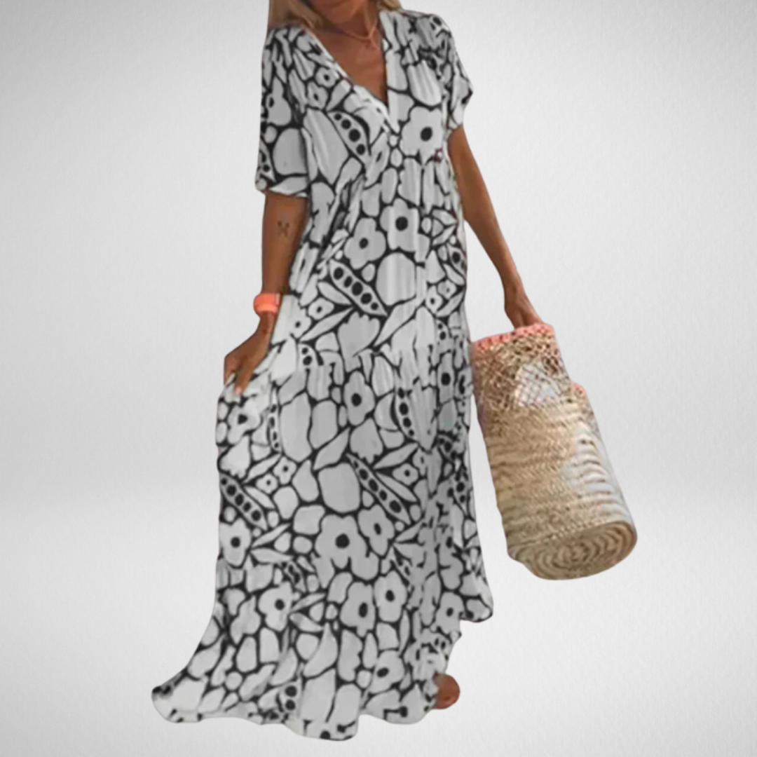 Evangeline | Timeless Linen-Cotton Midi Dress