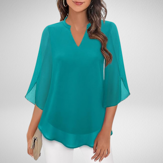 Calina – Flowing Chiffon Blouse for Women