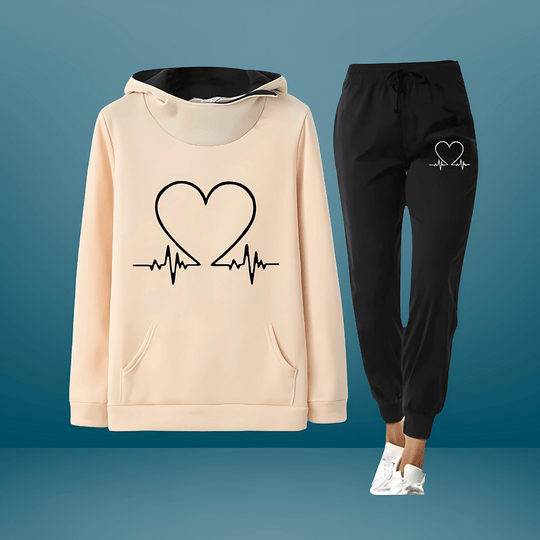 Dolce – Heartbeat Hoodie & Jogger Set for Women