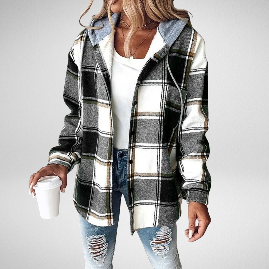 Sigrid – Plaid Hooded Flannel Jacket for Women