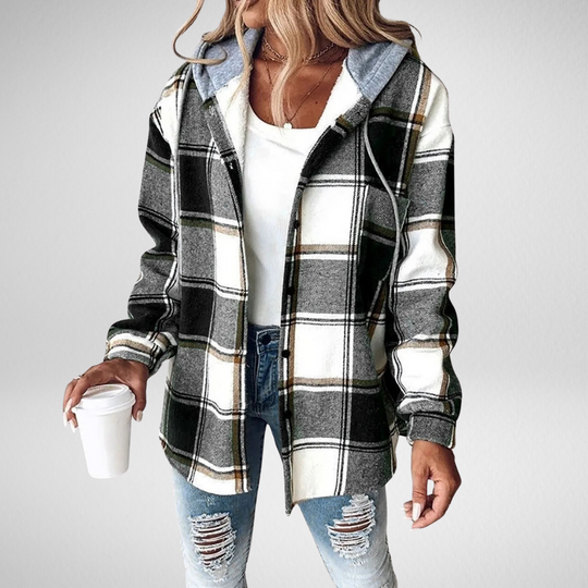 Sigrid – Plaid Hooded Flannel Jacket for Women