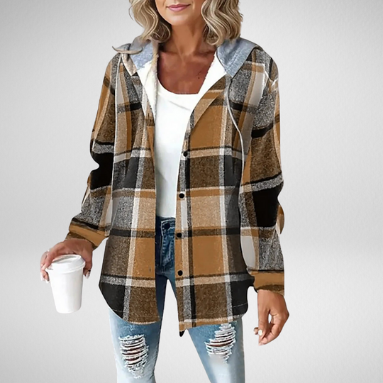 Sigrid – Plaid Hooded Flannel Jacket for Women