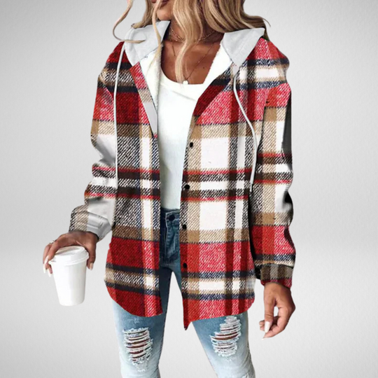Sigrid – Plaid Hooded Flannel Jacket for Women