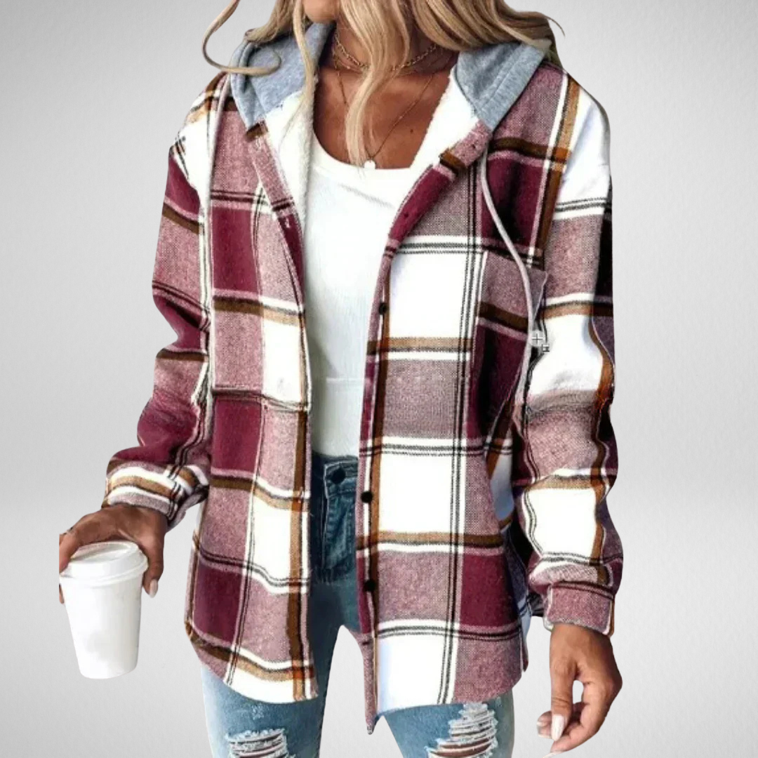 Sigrid – Plaid Hooded Flannel Jacket for Women