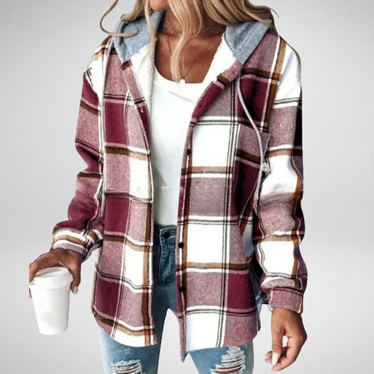 Sigrid – Plaid Hooded Flannel Jacket for Women