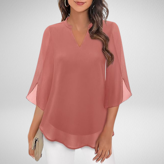 Calina – Flowing Chiffon Blouse for Women