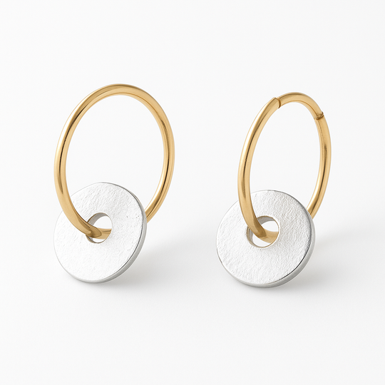 Gold-Plated Hoops and Silver-Plated Earrings