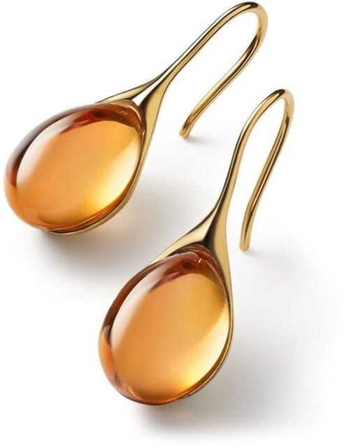 Jocelyn – Teardrop Gemstone Drop Earrings for Women