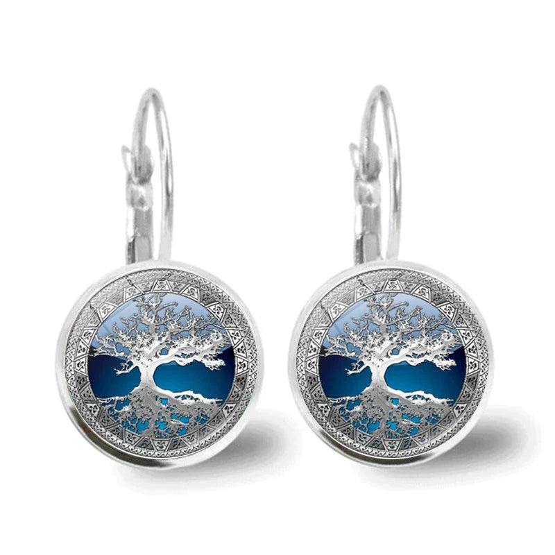 Malani – Tree of Life Silver Drop Earrings for Women