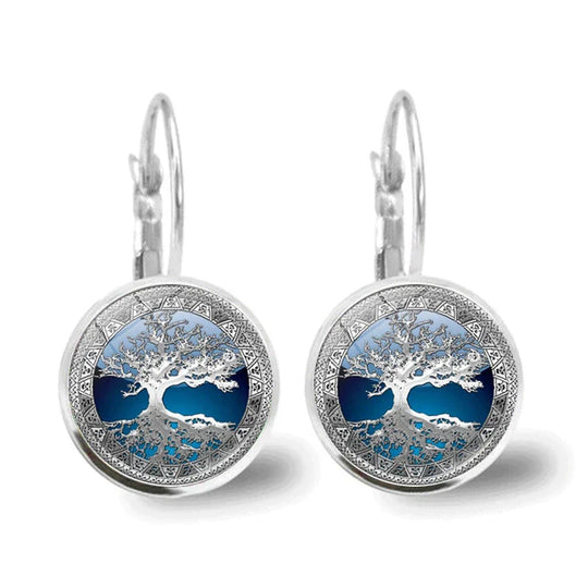 Malani – Tree of Life Silver Drop Earrings for Women