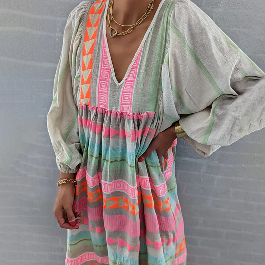 Jasmine – Pastel Stripes Relaxed Maxi Dress