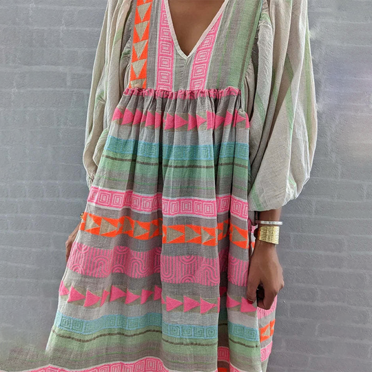 Jasmine – Pastel Stripes Relaxed Maxi Dress