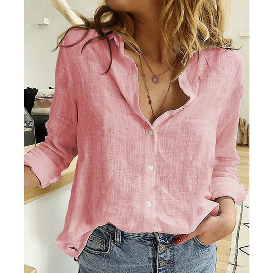 Merete – Lightweight Linen Button-Up Shirt for Women