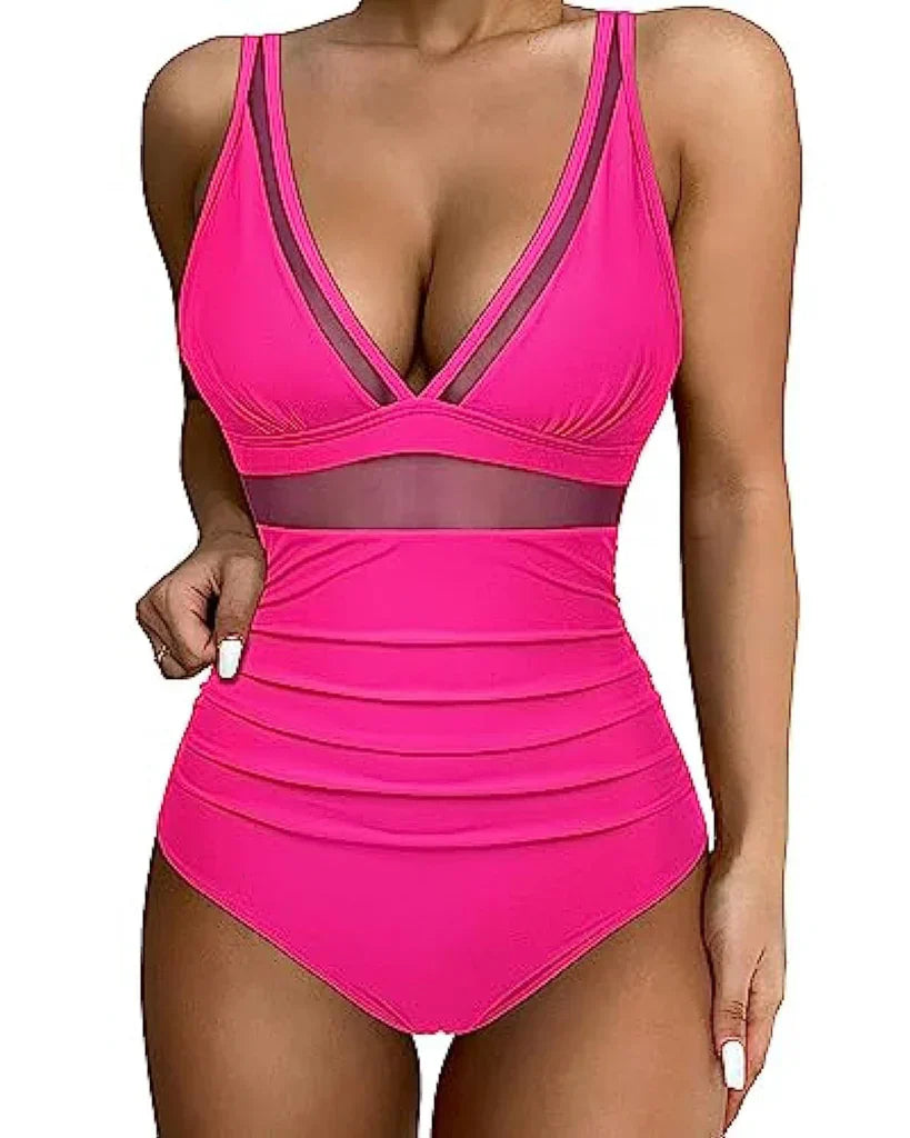 Nikoletta – Mesh Panel Shaping Swimsuit