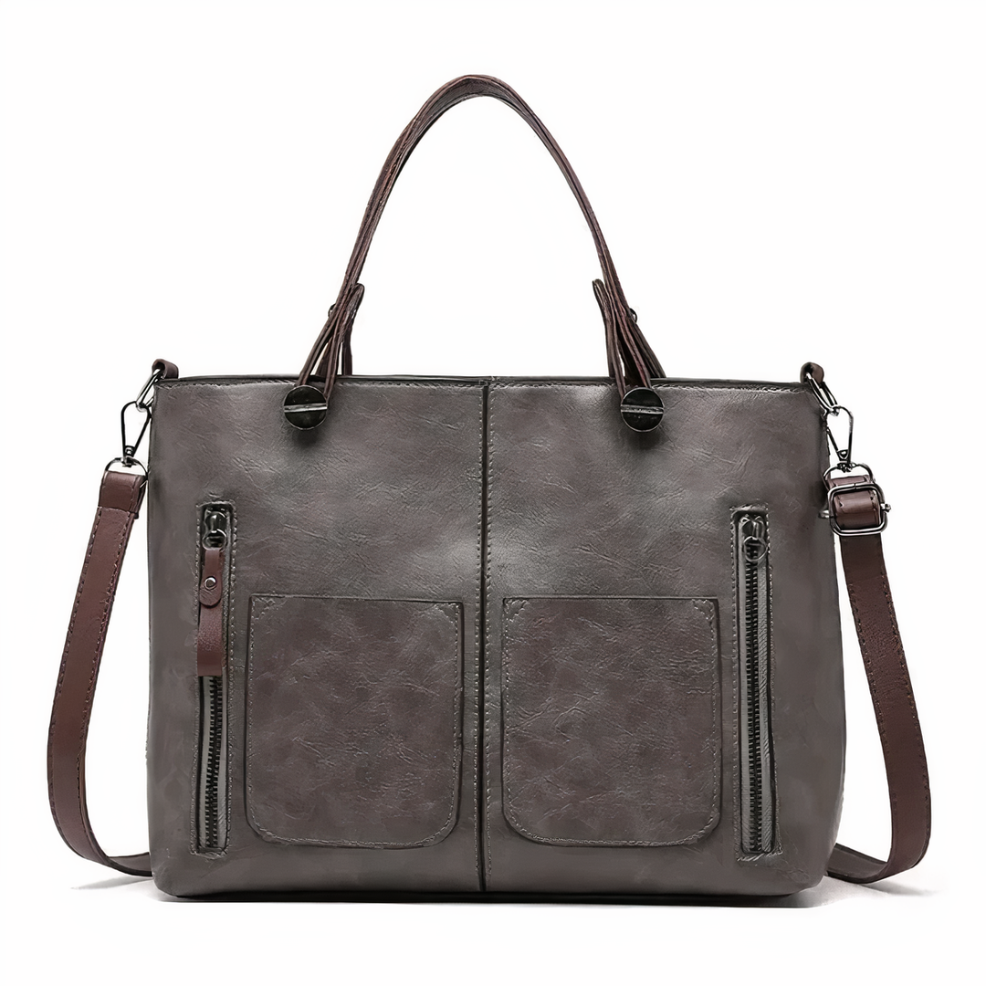 Halle – Classic Leather Work Tote for Women