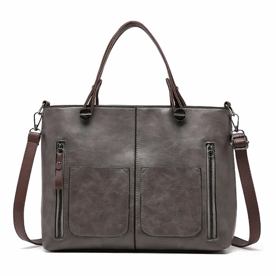 Halle – Classic Leather Work Tote for Women
