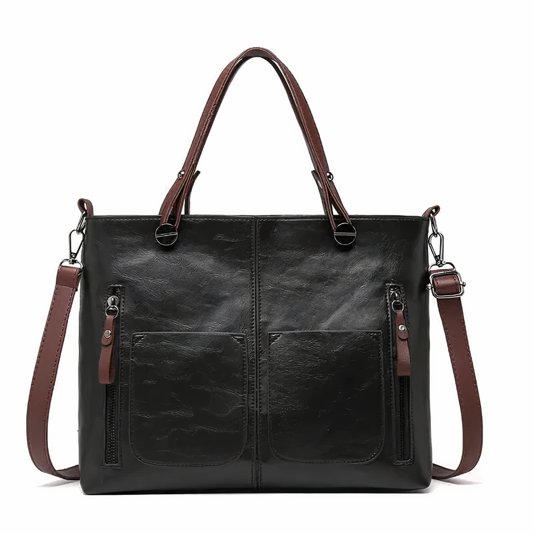 Halle – Classic Leather Work Tote for Women