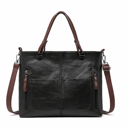 Halle – Classic Leather Work Tote for Women