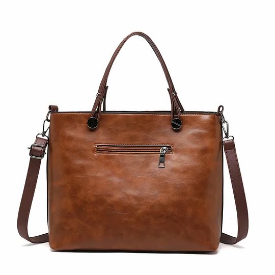 Halle – Classic Leather Work Tote for Women