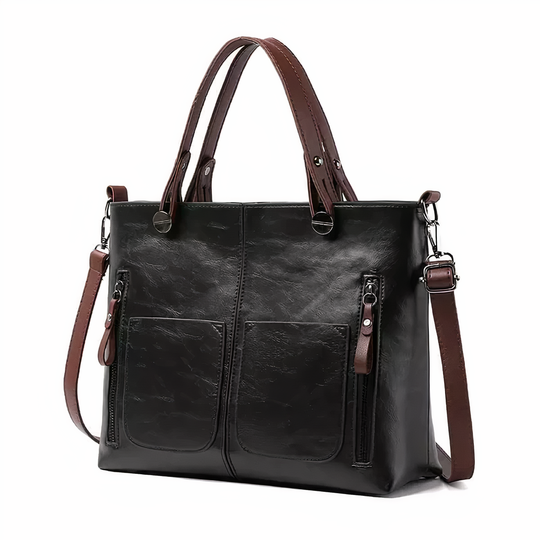 Halle – Classic Leather Work Tote for Women