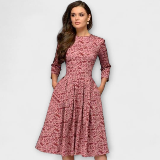 Marivet – Floral Dress with Elegant Waist