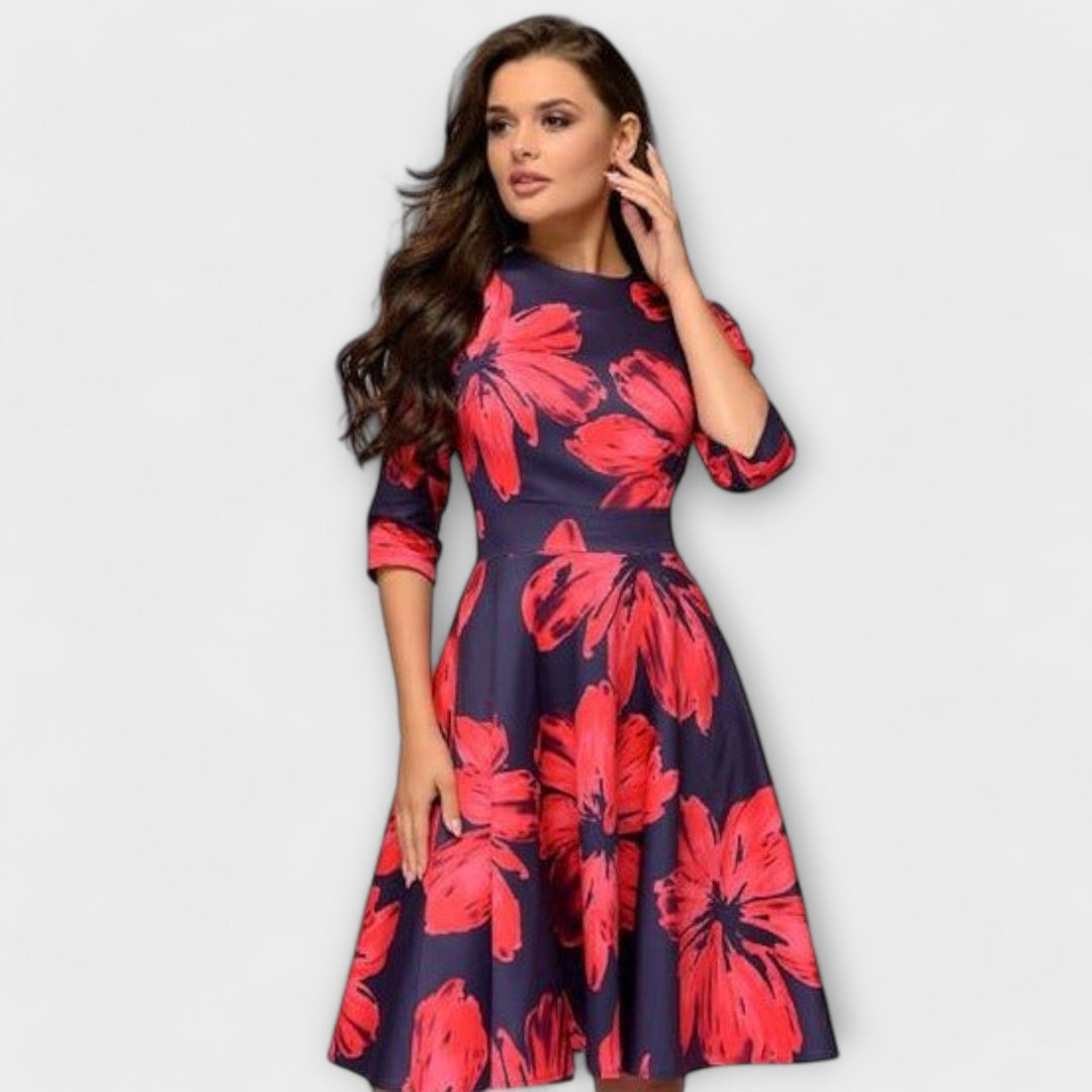Marivet – Floral Dress with Elegant Waist